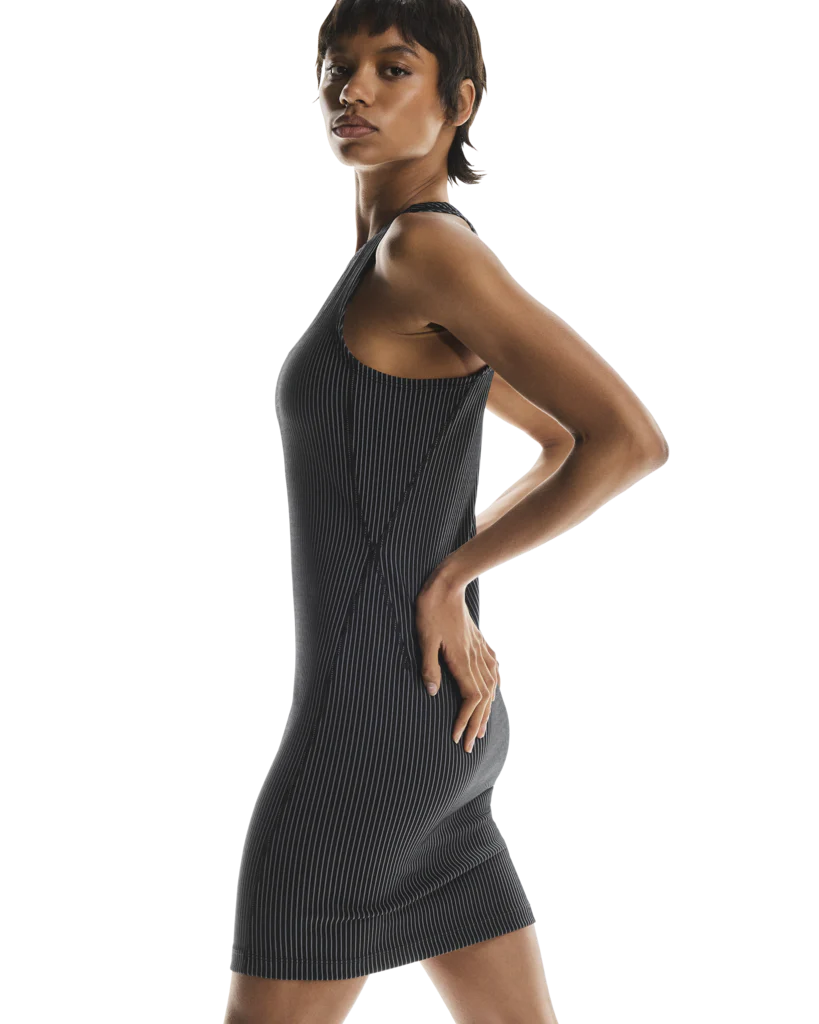 All-Day Ribbed Dress W | Black | Rock - Image 5