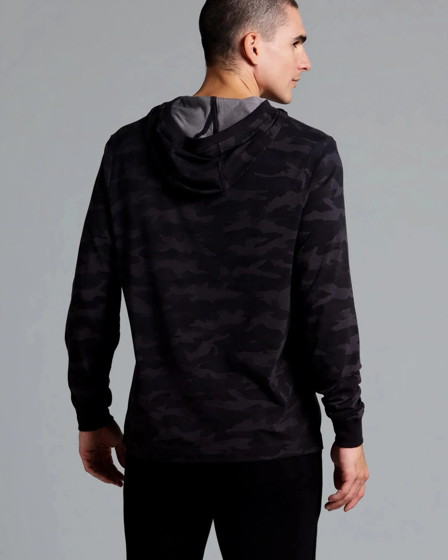 Enduro Stretch LS Hooded T-Shirt M | Night Camo - Image 3
