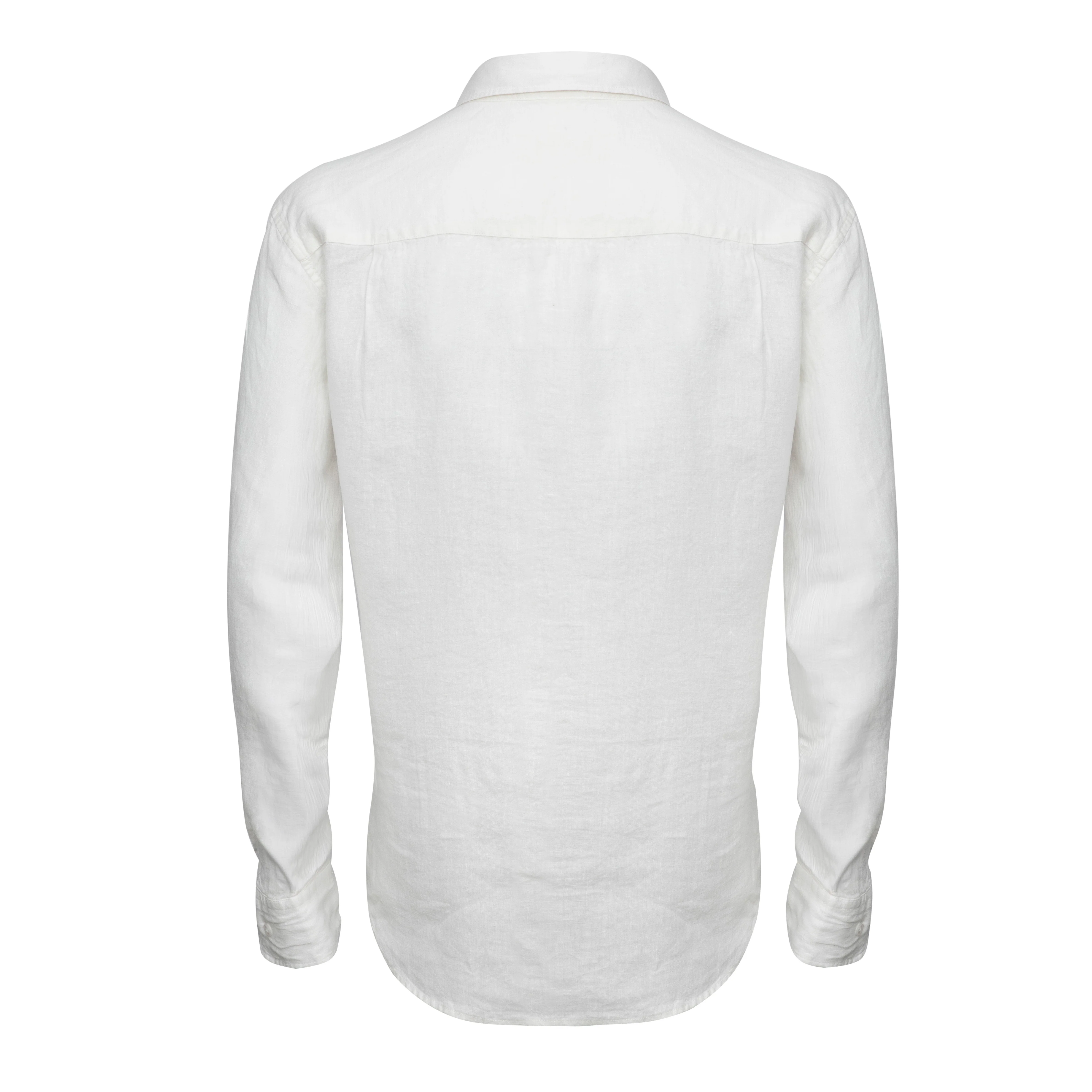 LINEN LONG SLEEVES SHIRT M | Cream - Image 2