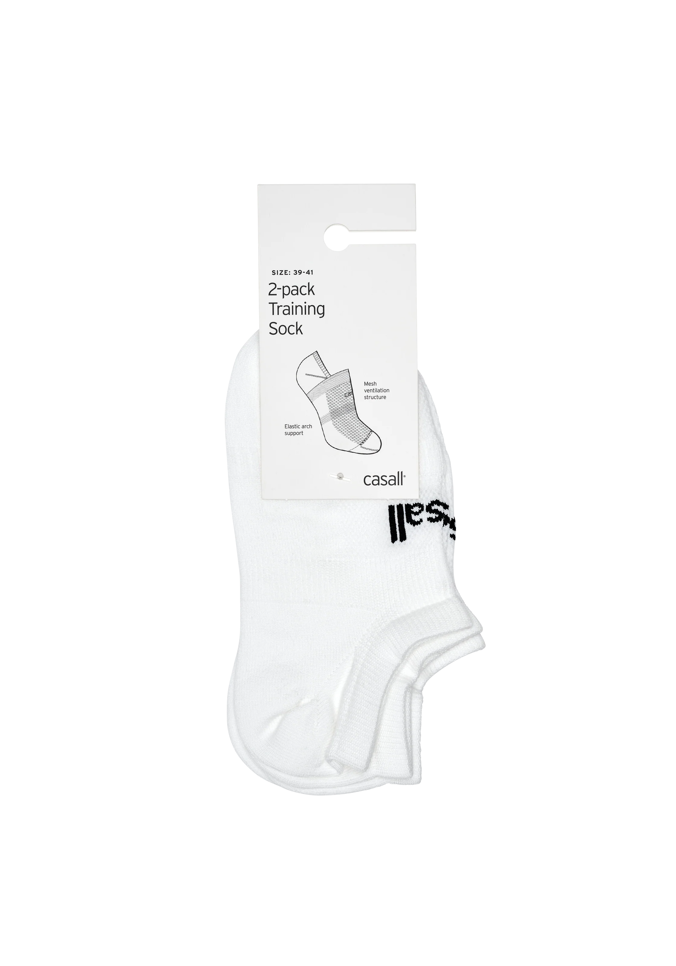 Training Sock 2-pack W | White - Image 3