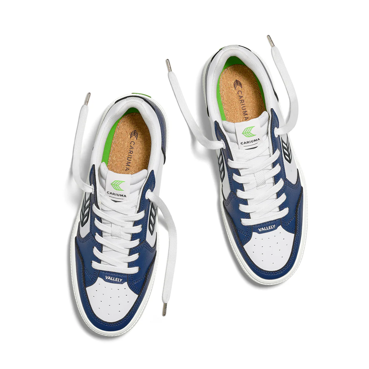 Vallely Leather M | White/Dark Denim - Image 3